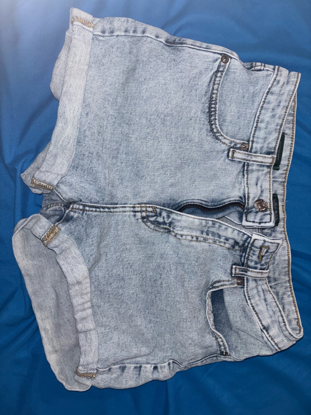 wild fable Light Blue High-Rise Women's Denim Shorts